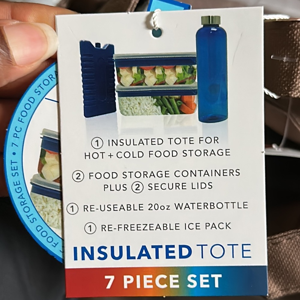 Insulated Tote 7 pc Set - NEW - Picture 5 of 6
